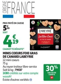 MINIS COEURS FOIE GRAS DE CANARD LABEYRIE