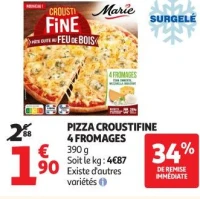 PIZZA CROUSTIFINE 4 FROMAGES