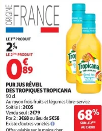 PUR JUS RÉVEIL DES TROPIQUES TROPICANA