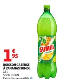BOISSON GAZEUSE À L'ANANAS SUMOL