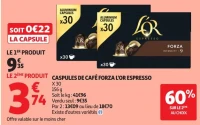 CASPULES DE CAFÉ FORZA L'OR ESPRESSO
