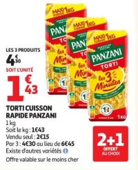 TORTI CUISSON RAPIDE PANZANI