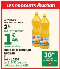 HUILE DE TOURNESOL AUCHAN