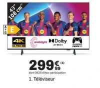Téléviseur PHILIPS 43PUS8000/12