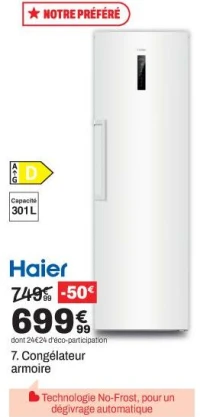 Congélateur armoire Haier
