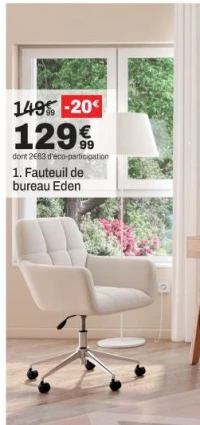 1. Fauteuil de bureau Eden