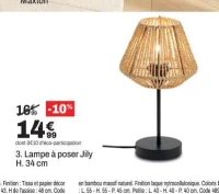 Lampe à poser Jily H. 34 cm