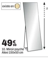 Miroir psyché Alexi 150x50 cm