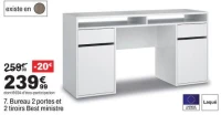 7. Bureau 2 portes et 2 tiroirs Best ministre