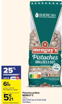 Pistaches grillées MENGUY'S
