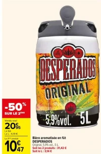 Bière aromatisée en fût DESPERADOS