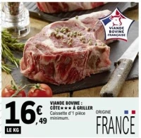 VIANDE BOVINE : CÔTE A GRILLER
