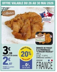 ÉMINCÉS DE POULET À LA PROVENÇALE "L'ATELIER VOLAILLE"