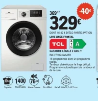 LAVE LINGE FRONTAL TCL