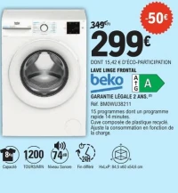 LAVE LINGE FRONTAL beko