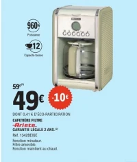 CAFETIÈRE FILTRE Ariete