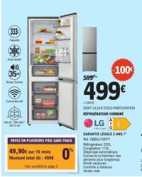 RÉFRIGÉRATEUR COMBINÉ LG