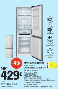 RÉFRIGÉRATEUR COMBINÉ Hisense