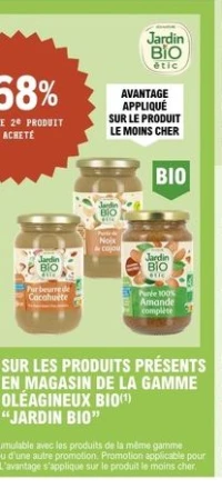 LES PRODUITS  DE LA GAMME OLÉAGINEUX BIO “JARDIN BIO”
