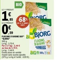 FLOCONS D'AVOINE BIO “BJORG”