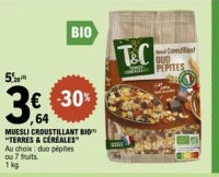 MUESLI CROUSTILLANT BIO "TERRES & CÉRÉALES"