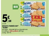 BISCUITS FOURRÉS BIO "BJORG"