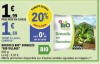 BROCOLIS BIO SURGELÉS "BIO VILLAGE"