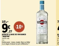 APÉRITIF À BASE DE VIN BIANCO "MARTINI"