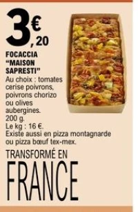 FOCACCIA "MAISON SAPRESTI"