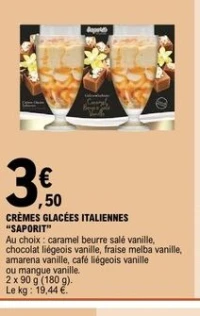 CRÈMES GLACÉES ITALIENNES "SAPORIT"