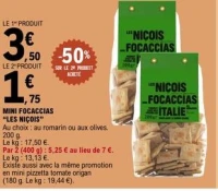 MINI FOCACCIAS "LES NIÇOIS"