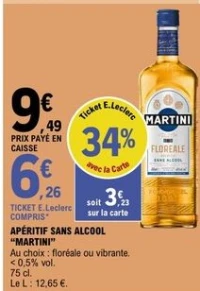 APÉRITIF SANS ALCOOL "MARTINI"