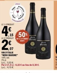VIN D'ITALIE "NERO MARONE"