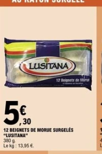 12 BEIGNETS DE MORUE SURGELÉS "LUSITANA"