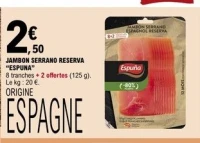 JAMBON SERRANO RESERVA "ESPUNA"