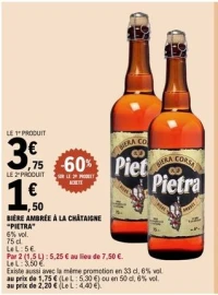 BIÈRE AMBRÉE À LA CHÂTAIGNE "PIETRA"