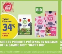 LES PRODUITS DE LA GAMME BIO "HAPPY BIO"