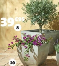 CACHE-POT FIBRE ARGILE DIM. 56X56X52 CM