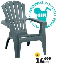 FAUTEUIL RELAX DIM. 75X86X86 CM, POLYPROPYLÈNE