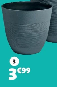 CACHE-POT EFFET LIGNE Ø30X27 CM, POLYPROPYLÈNE