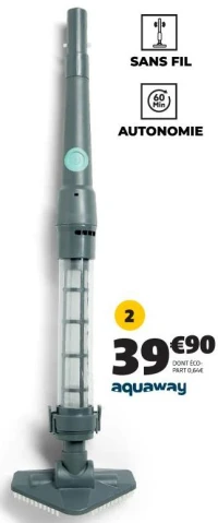 Aspirateur de piscine rechargeable