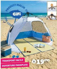 ABRI DE PLAGE OUVERTURE PARAPLUIE