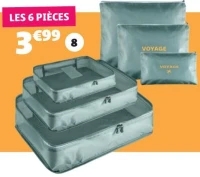 ORGANISEUR DE VOYAGE 6 PIÈCES