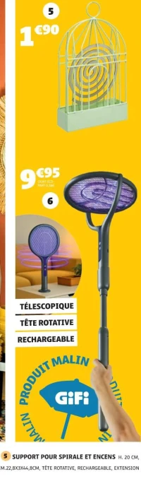 SUPPORT POUR SPIRALE ET ENCENS H. 20 CM, RECHARGE VENDUE SÉPARÉMENT, RÉF. 616962