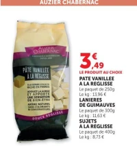 AUZIER CHABERNAC PATE VANILLEE A LA REGLISSE