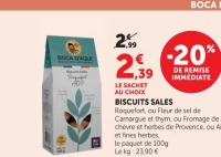 BOCA D'AQUI BISCUITS SALES