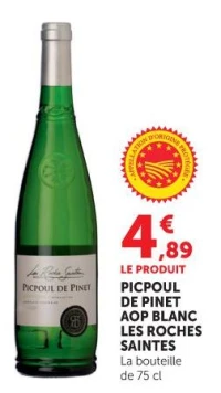 PICPOUL DE PINET AOP BLANC LES ROCHES SAINTES