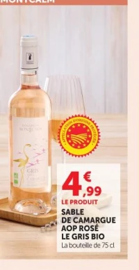 SABLE DE CAMARGUE AOP ROSÉ LE GRIS BIO