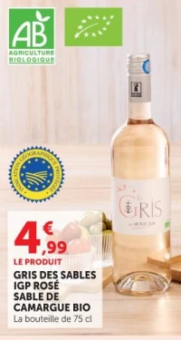 GRIS DES SABLES IGP ROSÉ SABLE DE CAMARGUE BIO