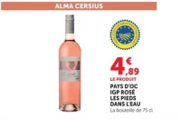 PAYS D'OC IGP ROSÉ LES PIEDS DANS L'EAU